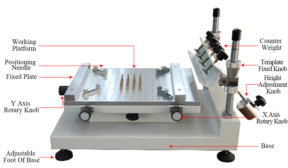 Free Shipping Stencil Printer 3040 SMT Solder Paste Printer Manual Silk Screen Printer