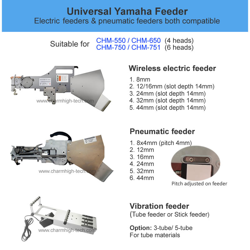 Standard Yamaha Pneumatic Feeder (8*2mm) for SMT Pick and Place Machine CL Feeder 8mm for 0402 only