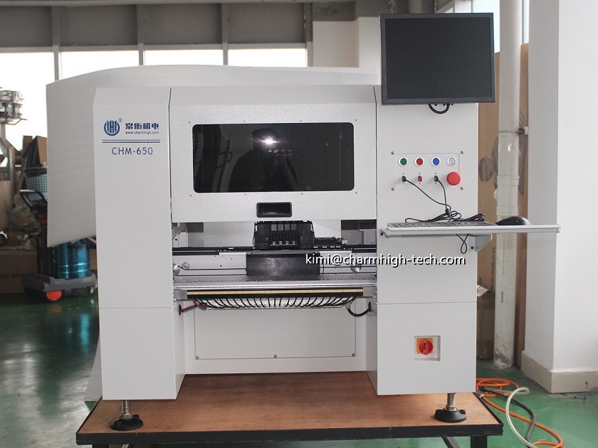 Auto PCB Conveyor Bench Top 4 Heads SMT Pick and Place Machine CHM-650 Ball Screw CPK≥1.0