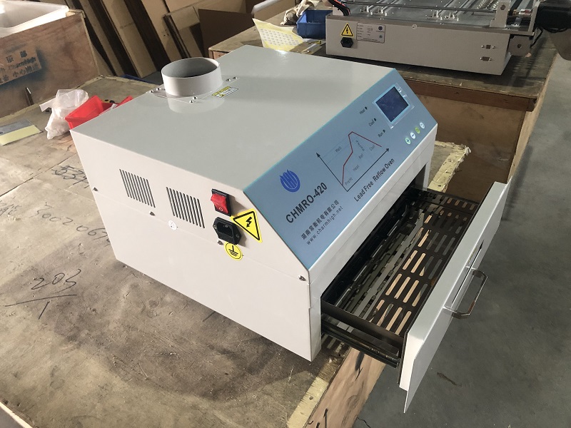 Hot Air + Infrared SMT Reflow Oven CHMRO-420 SMD Soldering Machine, Drawer Type Heating Machine IC heater