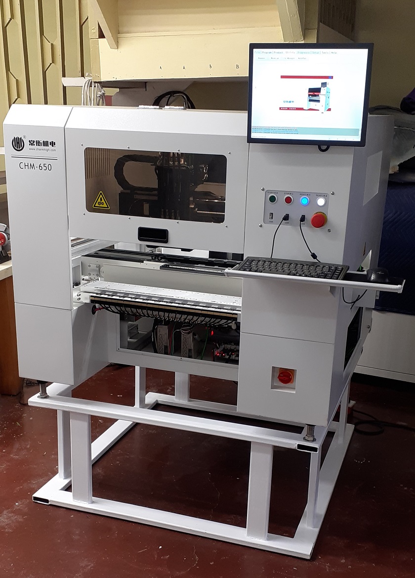 Auto PCB Conveyor Bench Top 4 Heads SMT Pick and Place Machine CHM-650 Ball Screw CPK≥1.0