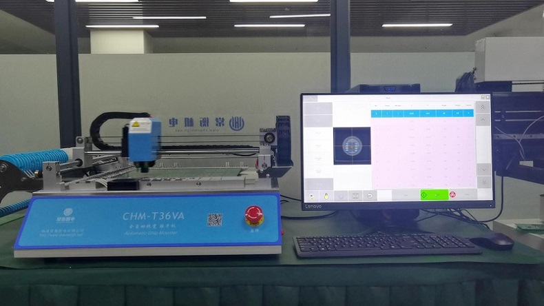 DHL Free shipping CHMT36VA + Vibration Feeder Desktop SMT Pick and Place Machine Vision cameras, Closed-loop control, 0402-5050,SOP, QFN, TQFP