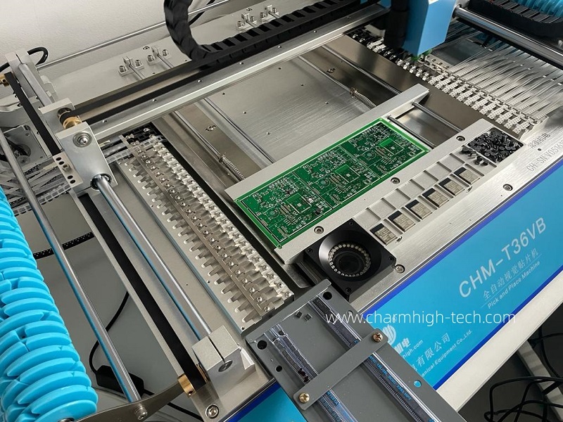 CHMT36VB + Vibration Feeder 58 feeders Desktop SMT SMD Pick and Place Machine, Dual cameras, PC Control, 0402-5050,SOP, QFN...