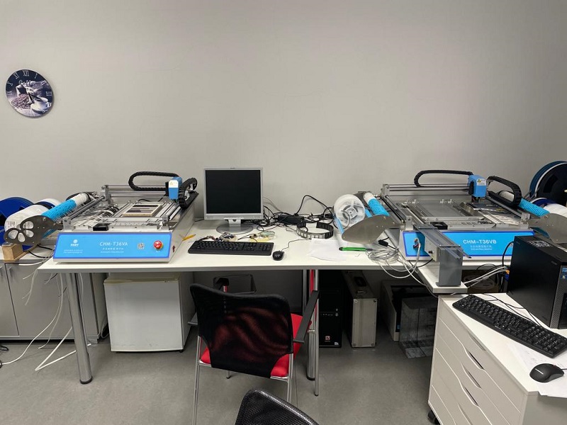 CHMT36VB + Vibration Feeder 58 feeders Desktop SMT SMD Pick and Place Machine, Dual cameras, PC Control, 0402-5050,SOP, QFN...