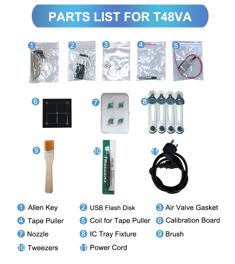 All-in-one CHMT48VA Desktop SMT Pick and Place Machine + Vibration Feeder, Embedded Linux System, Prototying Batch Production
