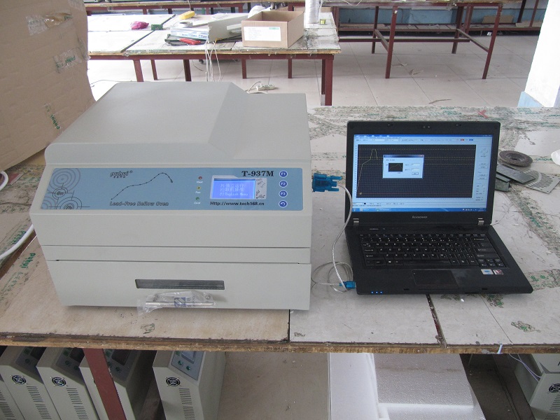 T937M Lead Free SMT Reflow Oven 3300w Hot Air Infrared IC Heater 350x400mm