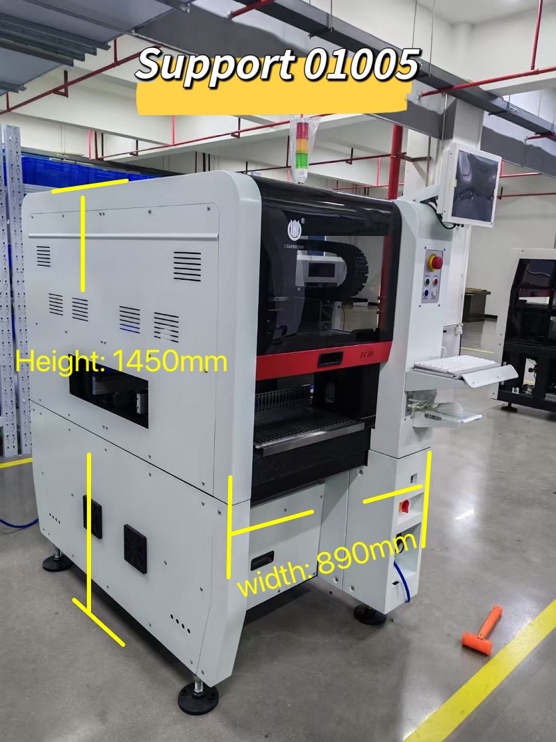 Hot Narrow Design High Precision TC06 Module SMT Pick and Place Machine 6 Heads Support 01005