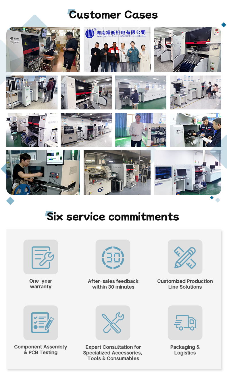 Hot Narrow Design High Precision TC06 Module SMT Pick and Place Machine 6 Heads Support 01005