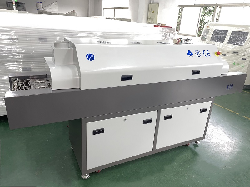 CHM-830 Vertical SMT Reflow Oven Hot Air 8 Temp Zones 1400*300mm Heating Station Soldering Machine
