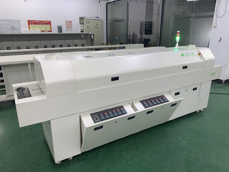 CHM-6635 SMT Reflow Oven 6 Temp. Zones (up6+down6) 2200*350mm Heating Machine Soldering Machine