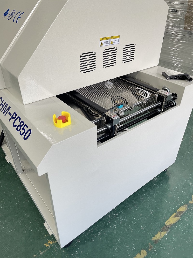CHM-PC850 Lead-free Large SMT Reflow Oven 8 Temp. Zones (up8+down8) 3150x500mm Heating Machine Automatic Rail + PC Control