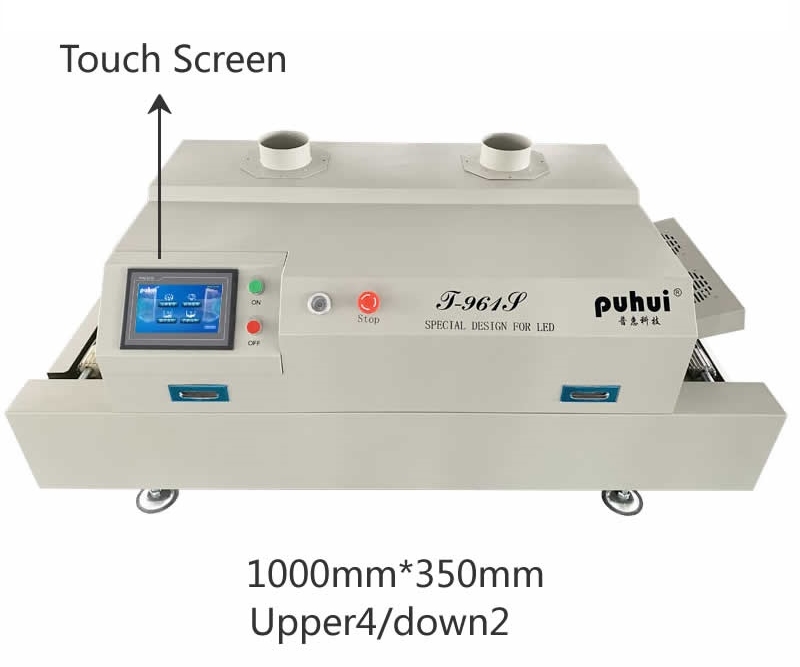 Lead-free T961s Desktop Reflow Oven LCD Touch Screen 1000*350mm Soldering Machine Infrared IC Heater