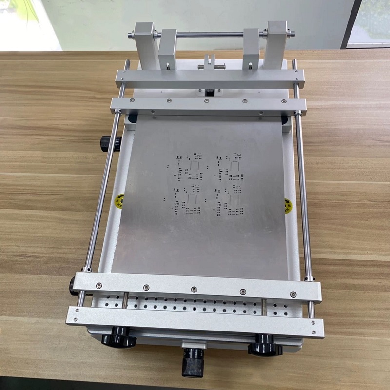 Framless Stencil Printer 4532 SMT Manual Solder Paste Printer 45x32mm with Hydraulic Cylinder