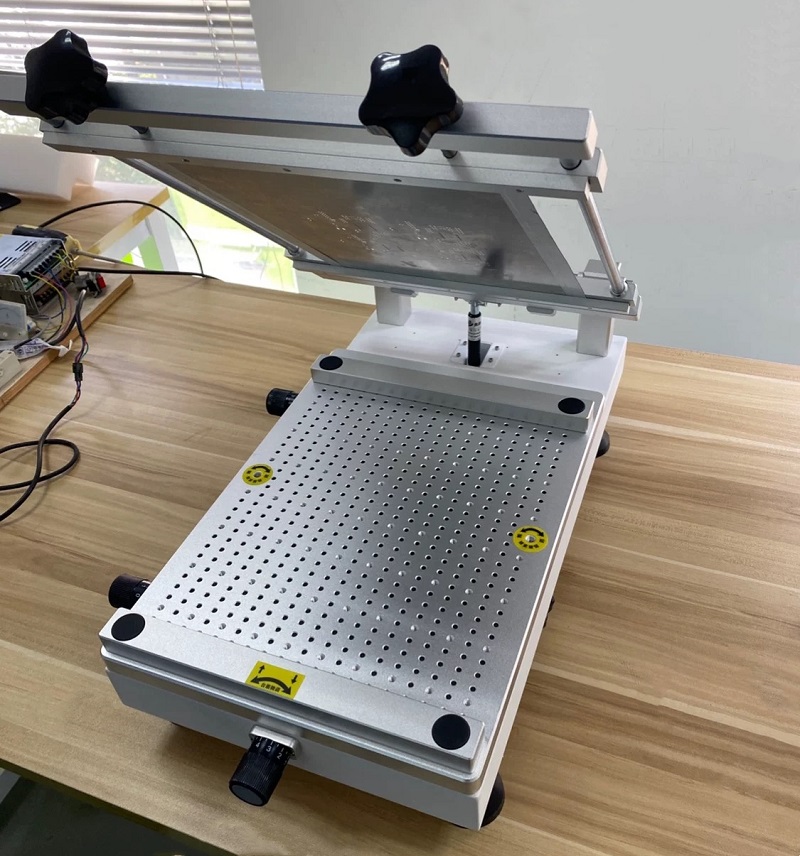 Framless Stencil Printer 4532 SMT Manual Solder Paste Printer 45x32mm with Hydraulic Cylinder