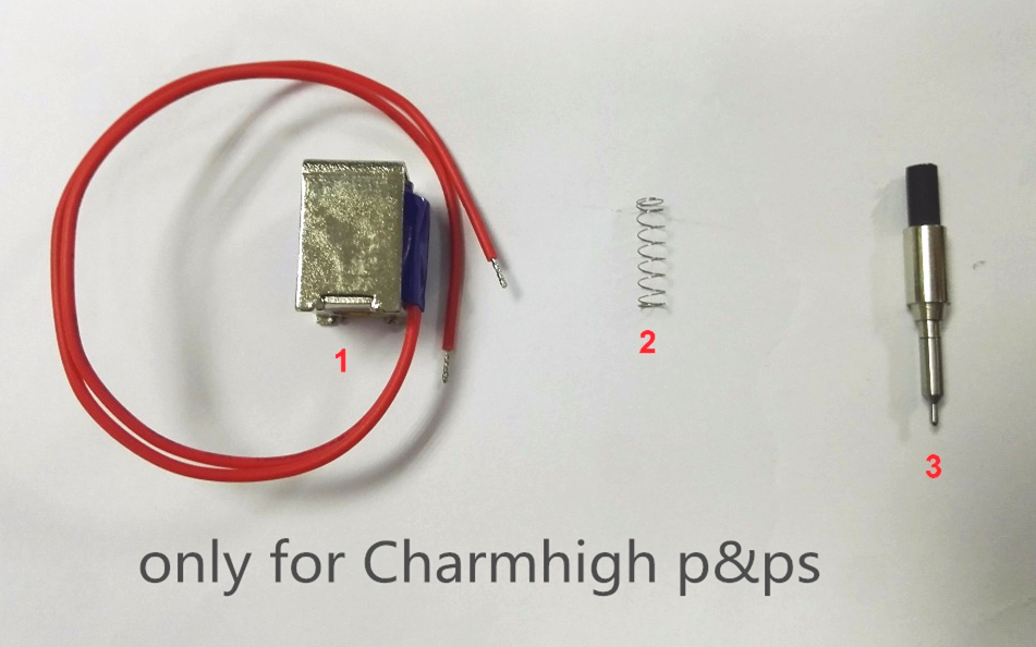 2pcs/lot Pull needle with Solenoid Coil for Charmhigh SMT Pick and Place Machine, Pull pin, Spring, Solenoid